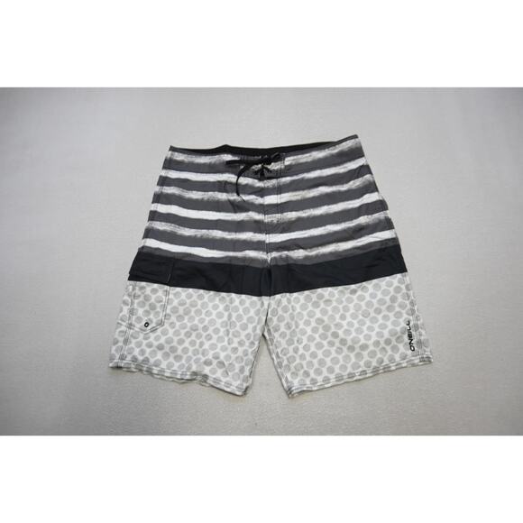 Oneill Board Shorts Athletic Striped Performance Surf Water Wear Mens Size 38 - Picture 1 of 7